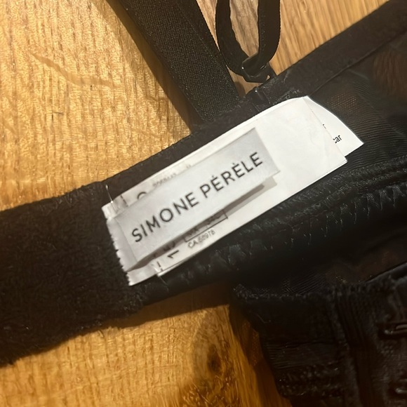 SIMONE PÉRÉLE black lace demi bra size 34C - Picture 5 of 7